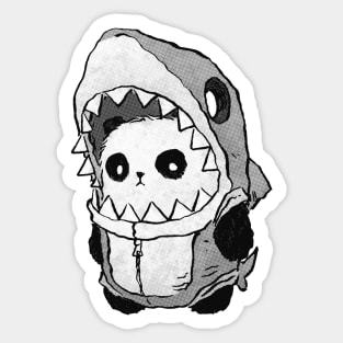 Panda Shark Photocopy Sticker